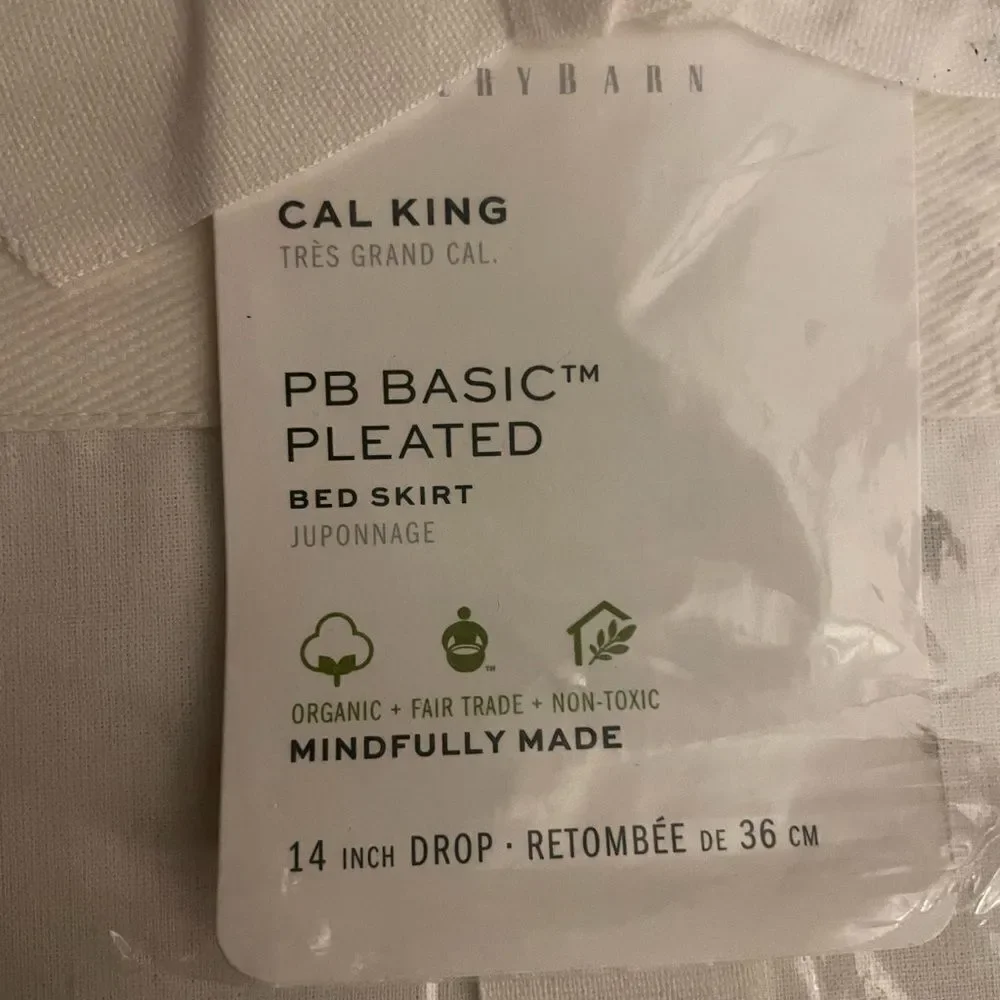 Pottery Barn Basic Pleated Cotton Bed Skirt Cal King